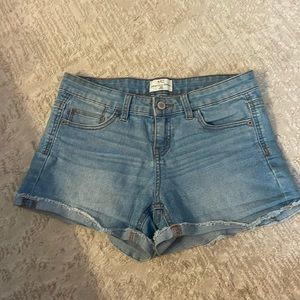 Denim booty shorts